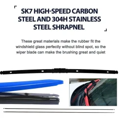 Wild u0026 Free Gear Autopflege|Autozubehör-Regenbogen-Scheibenwischerblatt - Buntes Autozubehör