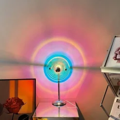 Comfort u0026 Style Beleuchtung-Regenbogen-Sonnenuntergang-Tischlampe – Stimmungsvolle Beleuchtung