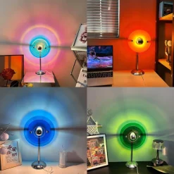 Comfort u0026 Style Beleuchtung-Regenbogen-Sonnenuntergang-Tischlampe – Stimmungsvolle Beleuchtung