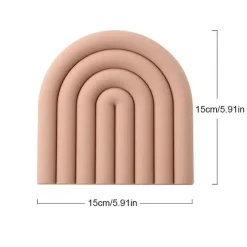 Tom Küche & Esszimmer-Regenbogen-Untersetzer-Set aus Silikon – hitzebeständige Tischsets für die Küche