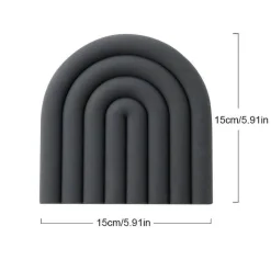 Tom Küche & Esszimmer-Regenbogen-Untersetzer-Set aus Silikon – hitzebeständige Tischsets für die Küche