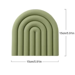 Tom Küche & Esszimmer-Regenbogen-Untersetzer-Set aus Silikon – hitzebeständige Tischsets für die Küche