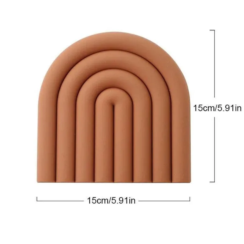 Tom Küche & Esszimmer-Regenbogen-Untersetzer-Set aus Silikon – hitzebeständige Tischsets für die Küche