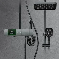 The Blissful Bath Badezimmer-Regenduschen-Set – Elegante Klaviertastensteuerung
