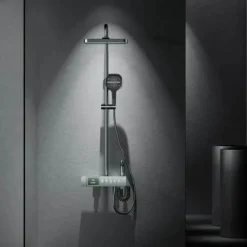 The Blissful Bath Badezimmer-Regenduschen-Set – Elegante Klaviertastensteuerung