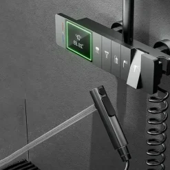 The Blissful Bath Badezimmer-Regenduschen-Set – Elegante Klaviertastensteuerung