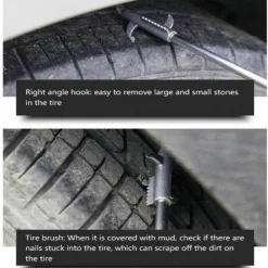 Cozy Living Autopflege|Autozubehör-Reifenreinigungsbürste – Effektives Steinentfernungswerkzeug
