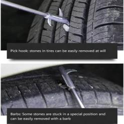 Cozy Living Autopflege|Autozubehör-Reifenreinigungsbürste – Effektives Steinentfernungswerkzeug