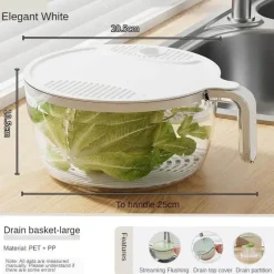 The Culinary Kit Küche & Esszimmer-Reisabtropfkorb – Innovatives Filtersystem für einfaches Kochen