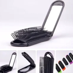 PureGlow Frauenpflege|Körperpflege-Reise-Haarbürstenspiegel - Tragbares, faltbares Accessoire