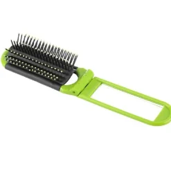 PureGlow Frauenpflege|Körperpflege-Reise-Haarbürstenspiegel - Tragbares, faltbares Accessoire