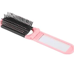 PureGlow Frauenpflege|Körperpflege-Reise-Haarbürstenspiegel - Tragbares, faltbares Accessoire