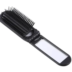 PureGlow Frauenpflege|Körperpflege-Reise-Haarbürstenspiegel - Tragbares, faltbares Accessoire