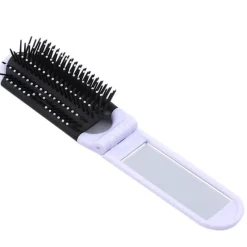 PureGlow Frauenpflege|Körperpflege-Reise-Haarbürstenspiegel - Tragbares, faltbares Accessoire