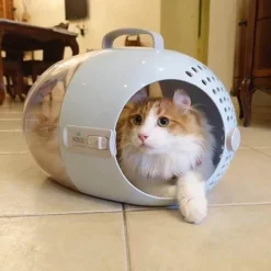 Decor Haustierzubehör-Reisekapsel für Haustiere – atmungsaktive, tragbare Transportbox für Katzen und Hunde