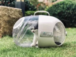 Decor Haustierzubehör-Reisekapsel für Haustiere – atmungsaktive, tragbare Transportbox für Katzen und Hunde