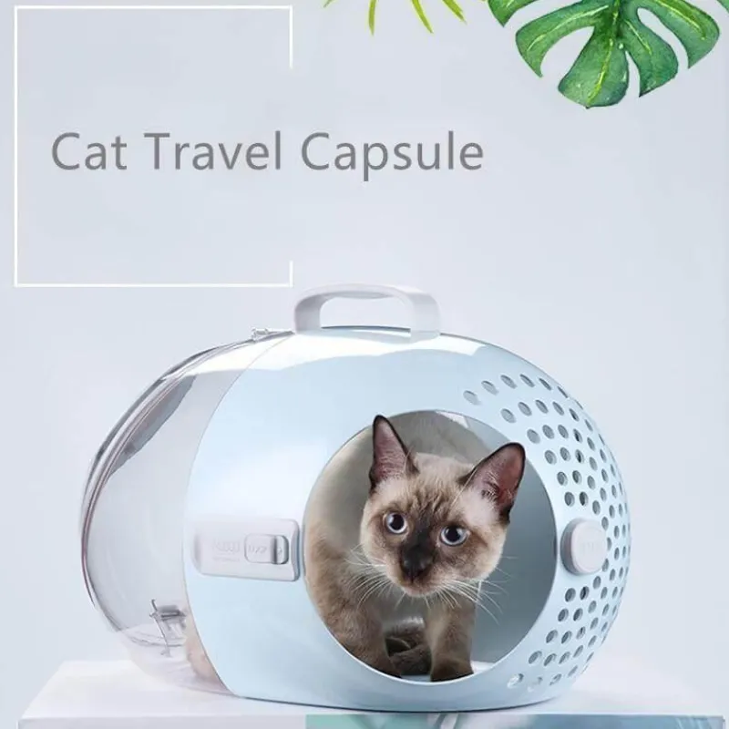 Decor Haustierzubehör-Reisekapsel für Haustiere – atmungsaktive, tragbare Transportbox für Katzen und Hunde