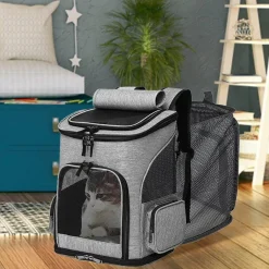 Furendo Haustierzubehör|Taschen & Geldbörsen-Reiserucksack für Haustiere – erweiterbare, atmungsaktive Tragetasche