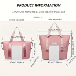 BagAura Taschen & Geldbörsen-Reisetasche zum Mitnehmen – Wasserdichte Sporttasche aus Nylon