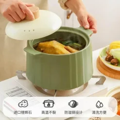 Elegance at the Table Küche & Esszimmer-Reiskocher für den Gasherd – Hochtemperaturbeständiger Schmortopf