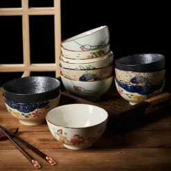 Elegance at the Table Küche & Esszimmer-Reisschüssel aus Keramik – kleine Nudelsuppenschüssel für die Küche