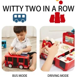 The Decor Haven Babyspielzeug-Rennauto-Abenteuerspielzeug – Verwandelbares Spielset für Kinder