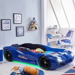 Kinder The Decor Haven Kinderzimmermöbel|Möbel-Rennautobett – Modernes Kleinkinderbett für Kinder