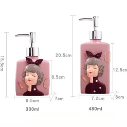 The Bath Nook Badezimmer-Resin Soap Dispenser - Stylish Bathroom Accessory for Girls