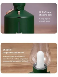 Comfort u0026 Style Beleuchtung-Retro Air Humidifier Wireless Aroma Diffuser Lamp