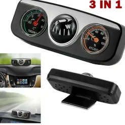 Wild u0026 Free Gear Autozubehör|Automobilindustrie-Retro Auto Thermometer Kompass - Stilvolles Autozubehör