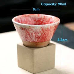 Plates u0026 More Küche & Esszimmer-Retro Blumen Kaffeetasse - Grobe Keramik Teetasse