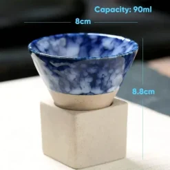 Plates u0026 More Küche & Esszimmer-Retro Blumen Kaffeetasse - Grobe Keramik Teetasse