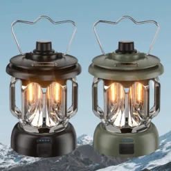 The Outdoor Vault Camping-Werkzeuge|Outdoor-Artikel-Retro Campinglampe - Tragbare LED-Powerbank