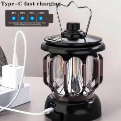 The Outdoor Vault Camping-Werkzeuge|Outdoor-Artikel-Retro Campinglampe - Tragbare LED-Powerbank