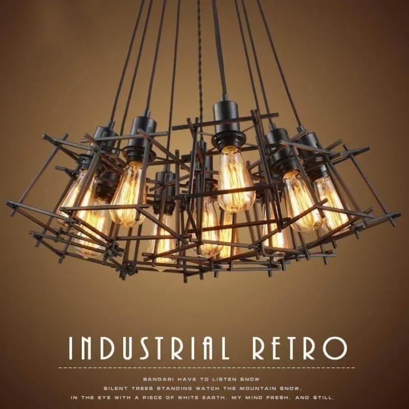 Comfort u0026 Style Beleuchtung-Retro Chandelier Lamp - Modern Iron Light Fixture