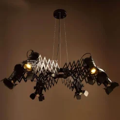 Comfort u0026 Style Beleuchtung-Retro Deckenstrahler Kronleuchter Lampe - Vintage Einziehbare Beleuchtung