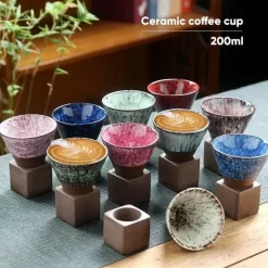 Plates u0026 More Küche & Esszimmer-Retro Japanische Keramik-Kaffeetasse - Handgefertigte Teetasse aus Porzellan