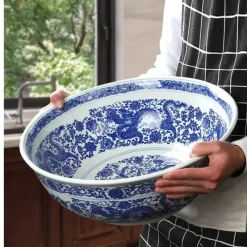 Elegance at the Table Küche & Esszimmer-Retro Keramik Rührschüssel - Vintage Backgeschirr Küchenwerkzeug