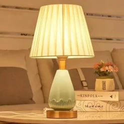 The Light Loft Beleuchtung-Retro Keramik Tischlampe - Vintage Wohnbeleuchtung Dekor