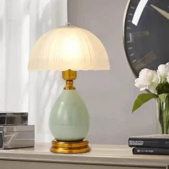 The Light Loft Beleuchtung-Retro Keramik Tischlampe - Vintage Wohnbeleuchtung Dekor