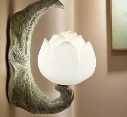 Comfort u0026 Style Beleuchtung-Retro Lotus Flower Wall Lamp - Vintage Home Decor Lighting