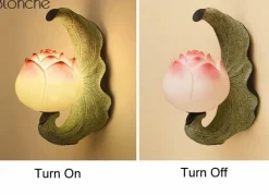 Comfort u0026 Style Beleuchtung-Retro Lotus Flower Wall Lamp - Vintage Home Decor Lighting