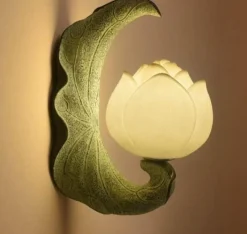 Comfort u0026 Style Beleuchtung-Retro Lotus Flower Wall Lamp - Vintage Home Decor Lighting
