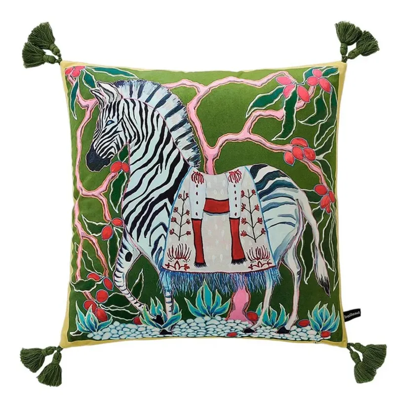 Pillow Haven Bettzeug-Retro Pferde Kissenbezug - Vintage Sofa Bett Dekor