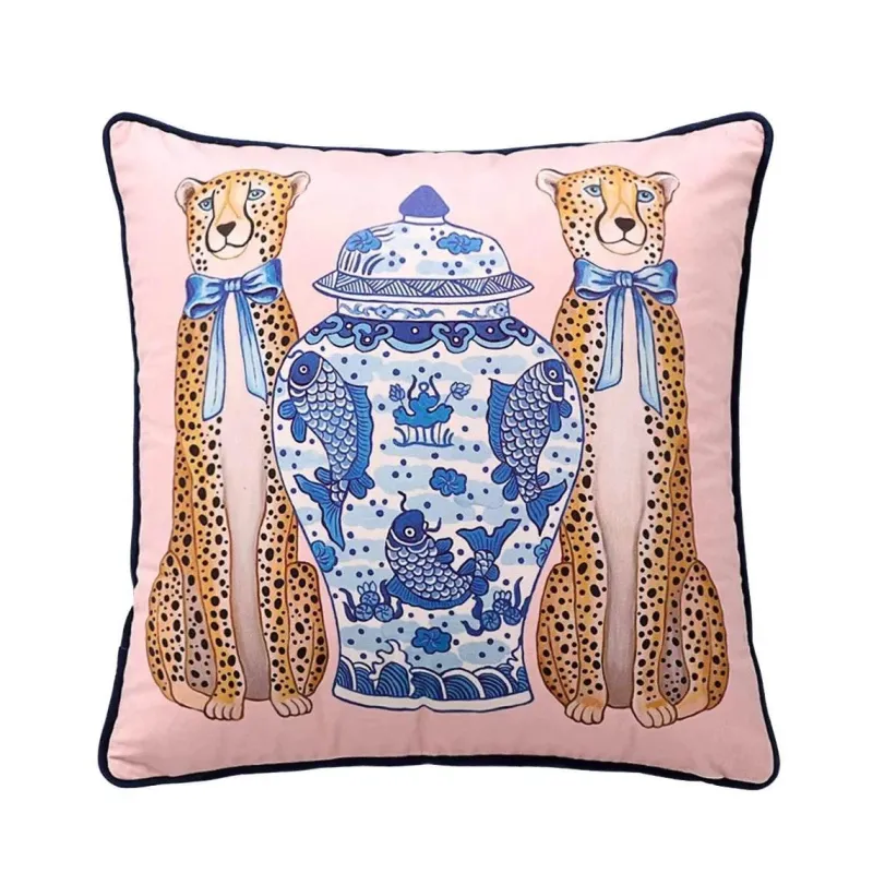 Pillow Haven Bettzeug-Retro Pferde Kissenbezug - Vintage Sofa Bett Dekor