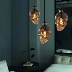 Comfort u0026 Style Beleuchtung-Retro Totenkopf Pendelleuchte - Vintage Glasleuchte