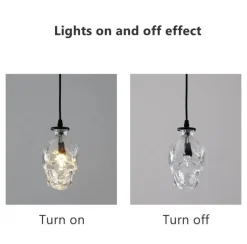 Comfort u0026 Style Beleuchtung-Retro Totenkopf Pendelleuchte - Vintage Glasleuchte