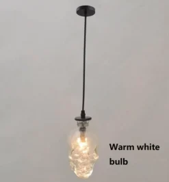 Comfort u0026 Style Beleuchtung-Retro Totenkopf Pendelleuchte - Vintage Glasleuchte