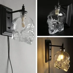 Comfort u0026 Style Beleuchtung-Retro Totenkopf Pendelleuchte - Vintage Glasleuchte