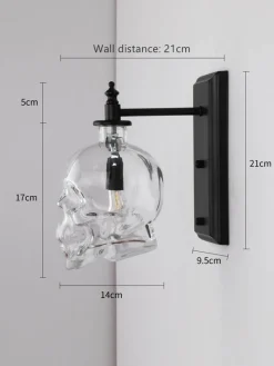 Comfort u0026 Style Beleuchtung-Retro Totenkopf Pendelleuchte - Vintage Glasleuchte